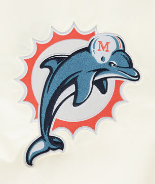 Miami Dolphins Retro Classic Rib Satin Jacket