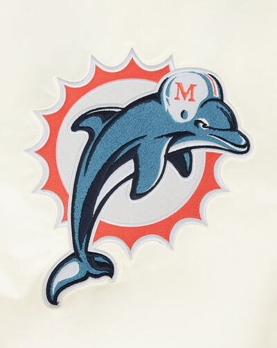Miami Dolphins Retro Classic Rib Satin Jacket