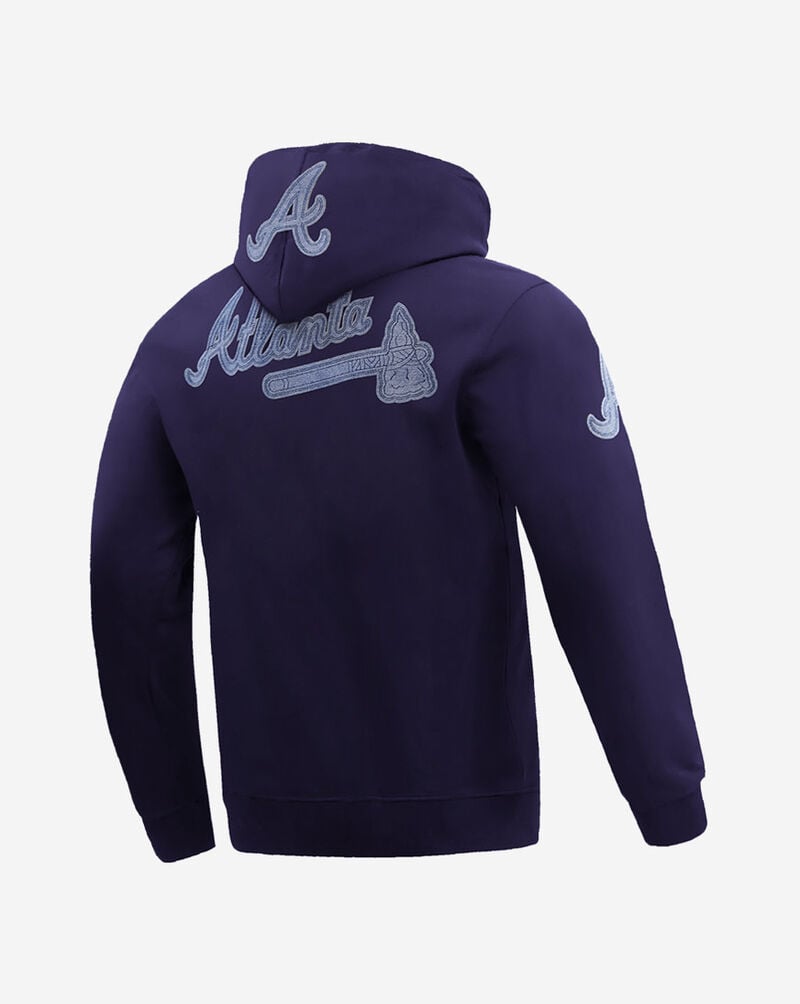 PRO STANDARD Atlanta Braves Varsity Blues Fleece Pull Over Hoodie  LAB539176-MDN Blue 3