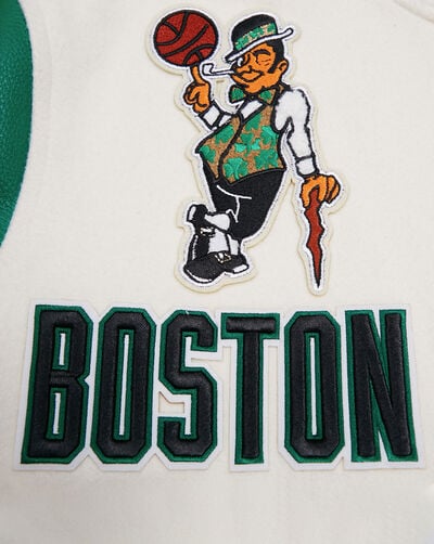 Boston Celtics Retro Classic Rib Wool Varsity Jacket Boston Celtics Retro Classic Rib Wool Varsity Jacket
