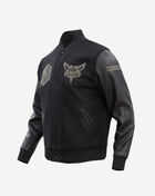Black and Gold Charlotte Hornets Varsity Jacket