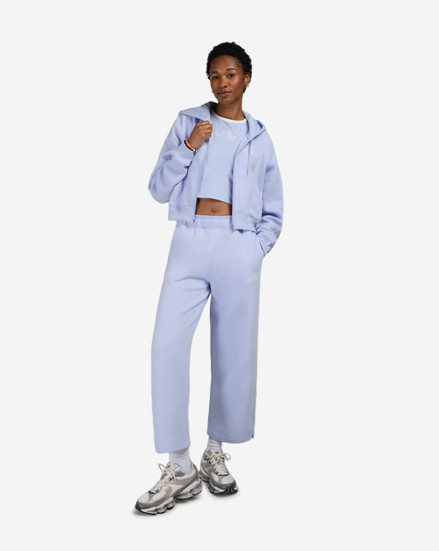 Shop New Balance Trackside Fleece Full Zip Hoodie WJ61W2EE-DYK