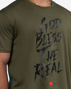 Hasta Muerte HT B - God Bless The Real Tee HM-HTBGODBLESSTHEREAL-ARMY Green 2