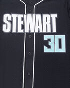PRO STANDARD New York Liberty Breanna Stewart #30 Classic Mesh Button-Down Shirt WNL170298-BLK Black 2