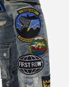 First Row Denim Patch Jeans FRD3119S-BLU Blue 3