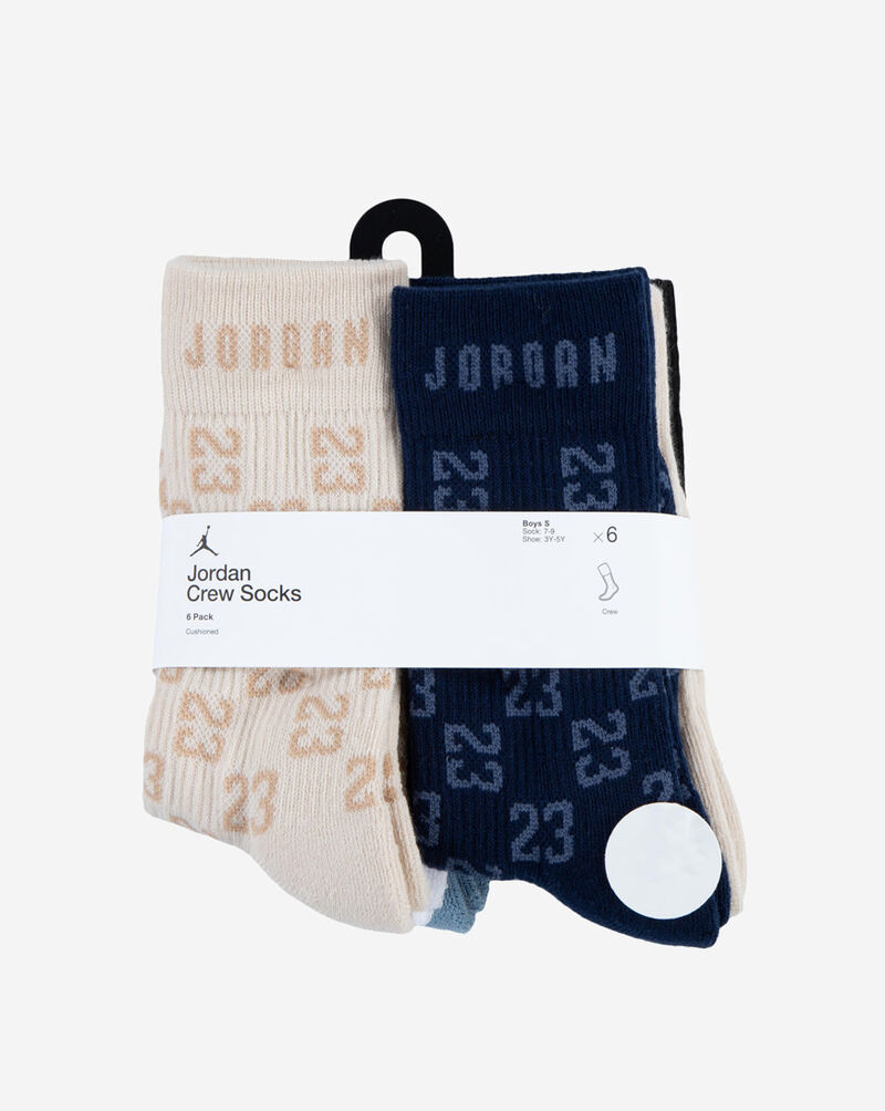 Big Kids' Monogram Essentials 6Pk Crew Socks