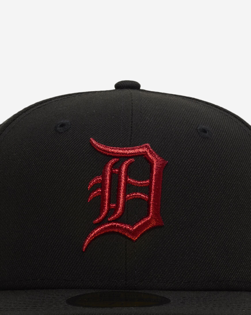 Shop New Era 59Fifty Detroit Tigers Fitted Hat 71043140 black