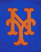 New York Mets Retro Classic Rib Fleece Cropped Pullover Hoodie