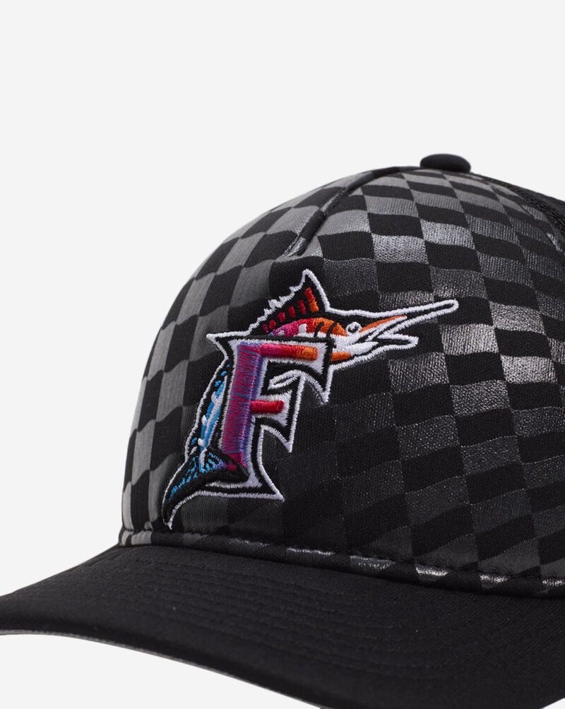 New Era 9Forty A-Frame Florida Marlins Raceway Snapback Hat 60641205 Black 2