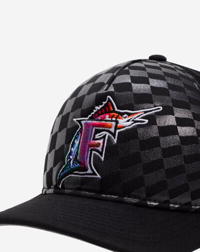 9Forty A-Frame Florida Marlins Raceway Snapback Hat 9Forty A-Frame Florida Marlins Raceway Snapback Hat