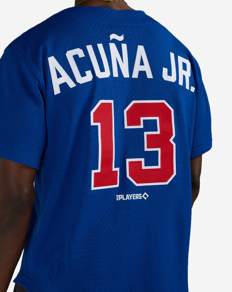 Mitchell  Ness Atlanta Black Crackers Ronald Acu&ntilde;a Jr. Authentic Batting Practice Jersey JY19320-ABCDKRY Blue 4