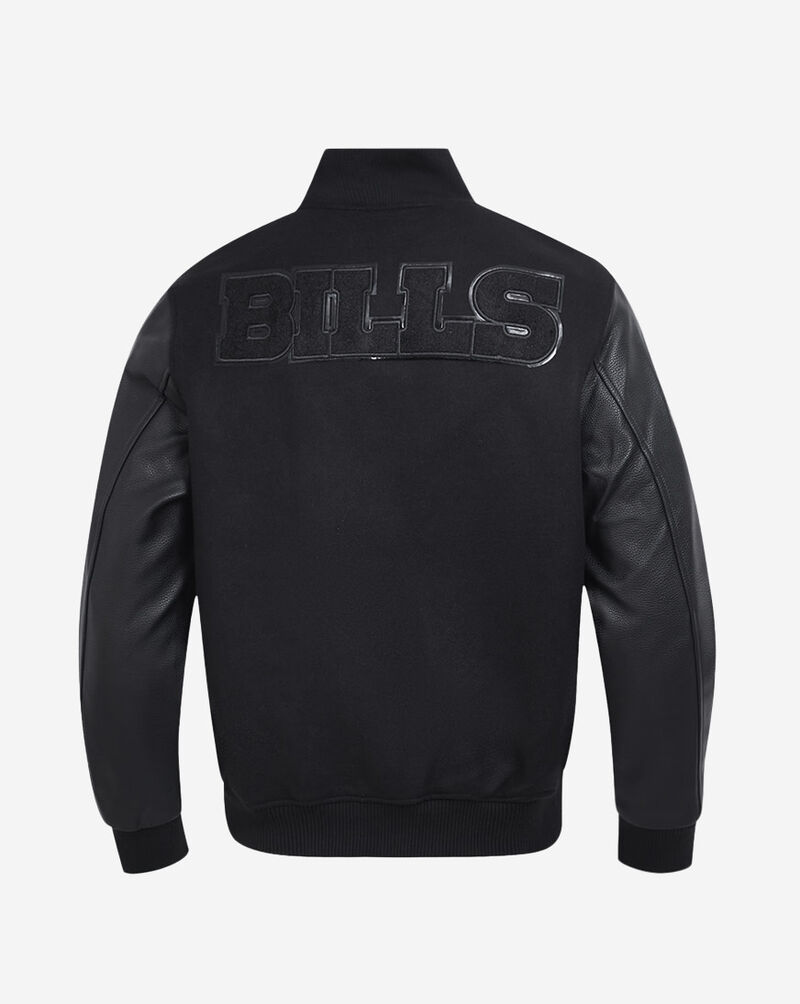 PRO STANDARD Buffalo Bills Triple Black Wool Varsity Jacket FBB641676-3BK Black 3