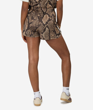 Snake Print Satin Shorts