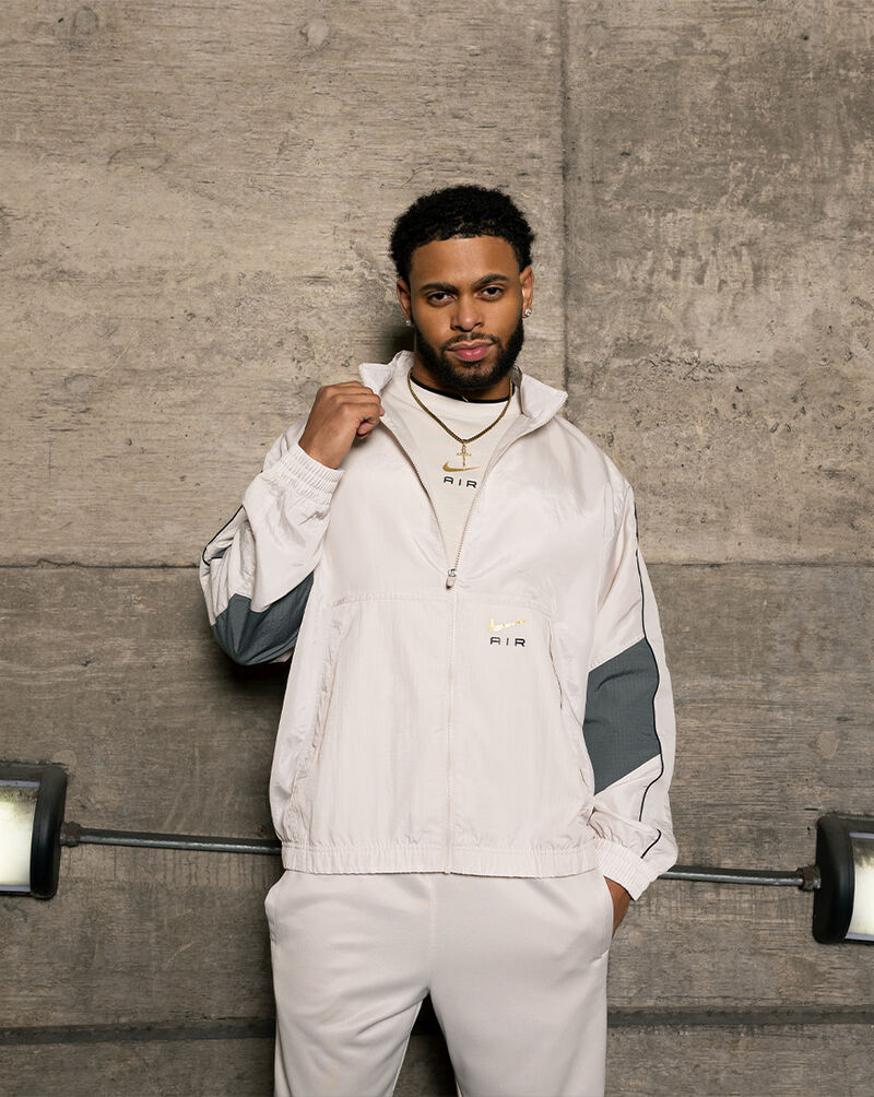 Nike Air Men's Woven Track Jacket FN7687-104 Brown 5