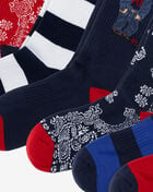 Polo Ralph Lauren Denim Bear 6Pk Crew Socks (L) 821667PK3-401 Multi 3