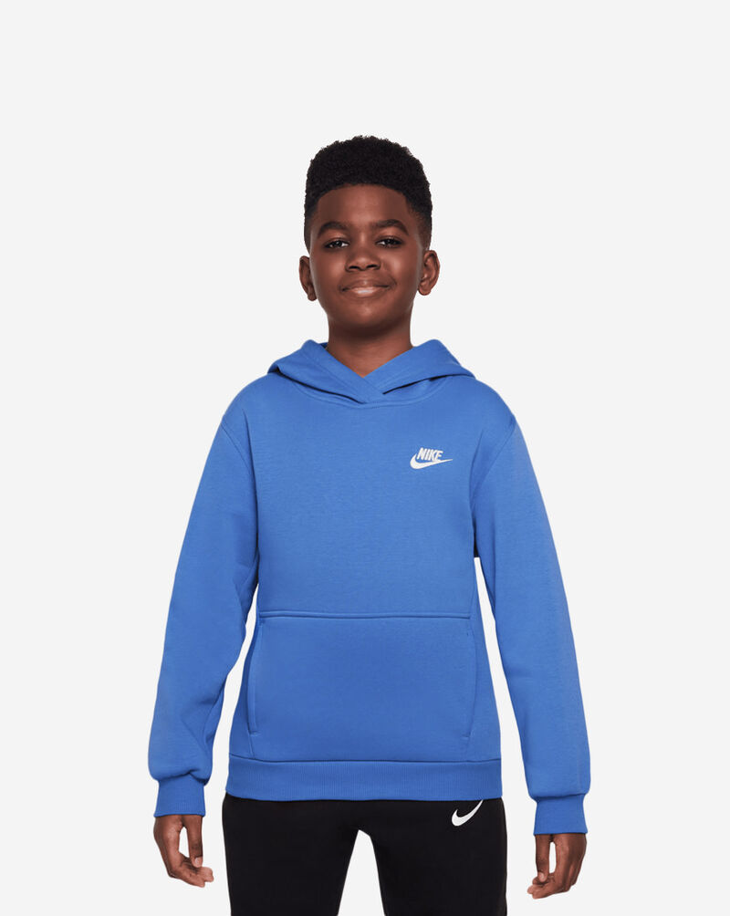 Nike Big Kids' NSW Club Fleece Hoodie FD3000-411 Blue 1