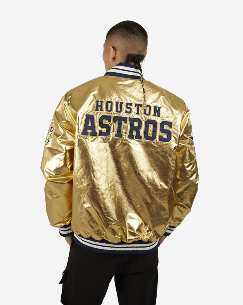 Starter Houston Astros Satin Jacket LS350853-HAS Gold 3