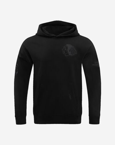 Chicago Blackhawks Neutral Drop Shoulder Fleece Pullover Hoodie