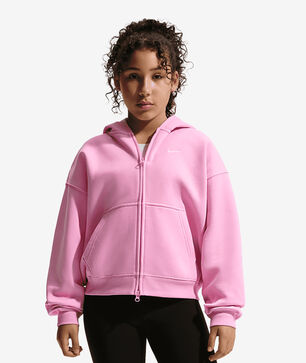 Big Kids' NSW Studio Fleece Oversized Full-Zip Hoodie