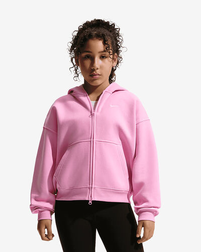 Big Kids' NSW Studio Fleece Oversized Full-Zip Hoodie