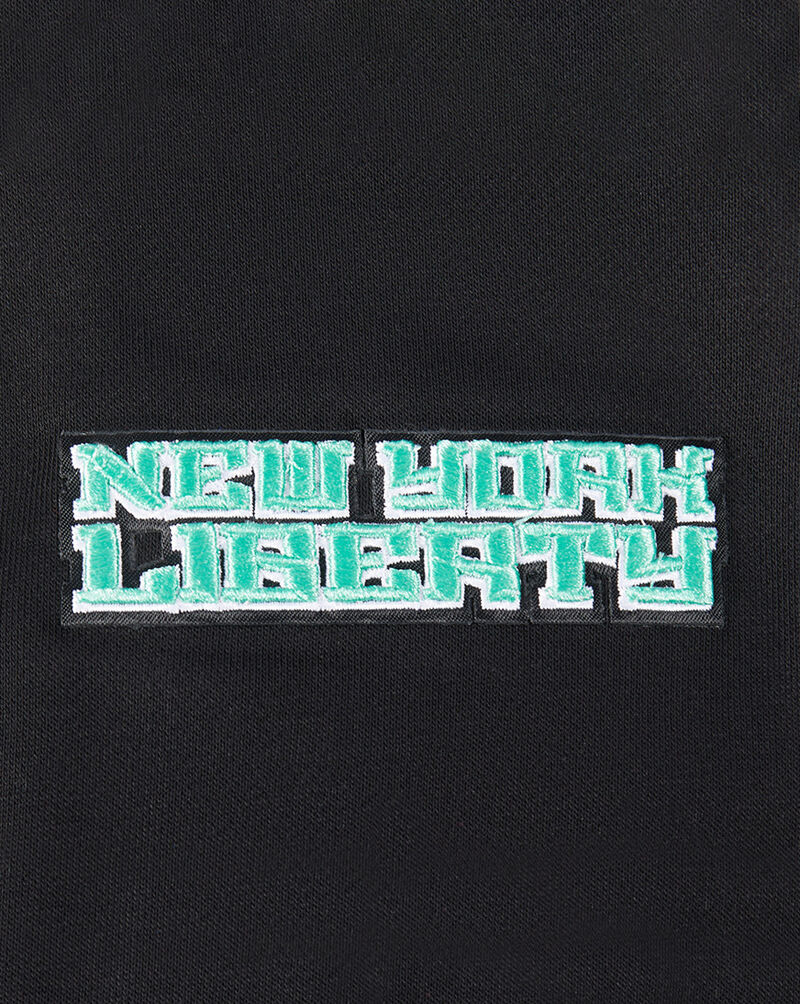 PRO STANDARD New York Liberty Retro Classic Cropped Pullover Hoodie  WNLC70026-BLK Black 4
