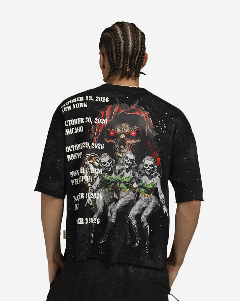 BKYS Apparel Hellfest Terry Cropped Tee T1321-BLK Black 2