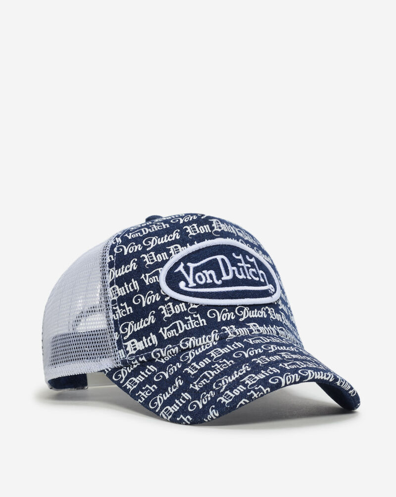 Von Dutch News Print Trucker Hat VDHH0119 Blue 1
