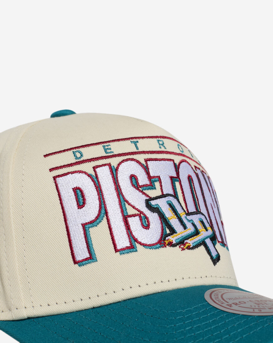 Shop Mitchell Ness Detroit Pistons Billboard 2.0 Snapback
