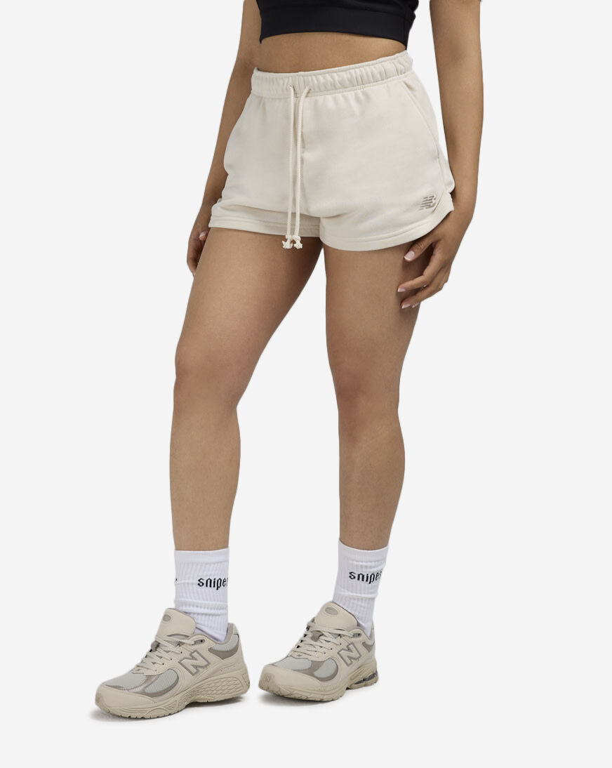 Shop New Balance Coastal Fleece Shorts WS51503-LIN cream | SNIPES USA