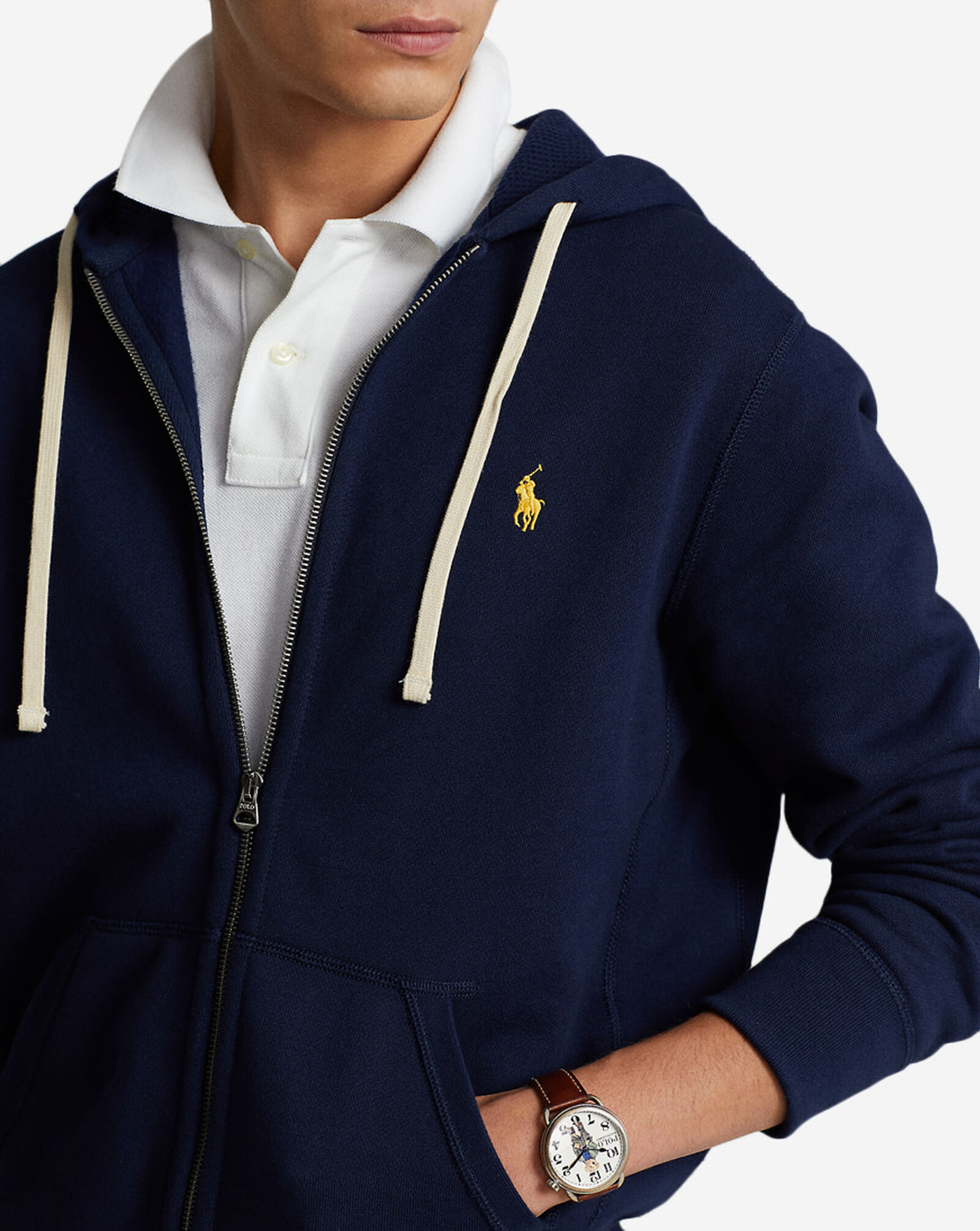 Shop Polo Ralph Lauren Classic Athletic Fleece Hoodie 710548546001-CNV blue  | SNIPES USA