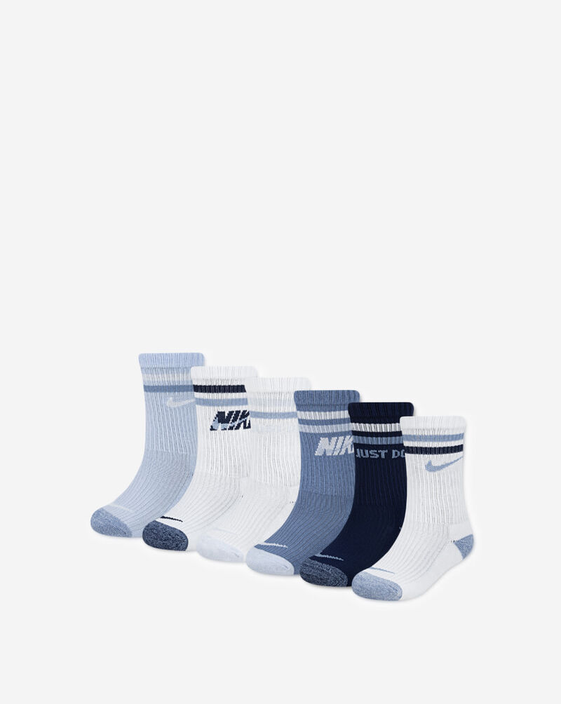Nike Little Kids' 6PK Cushioned Crew Socks (5-7) BN1351-U3C Multi 1