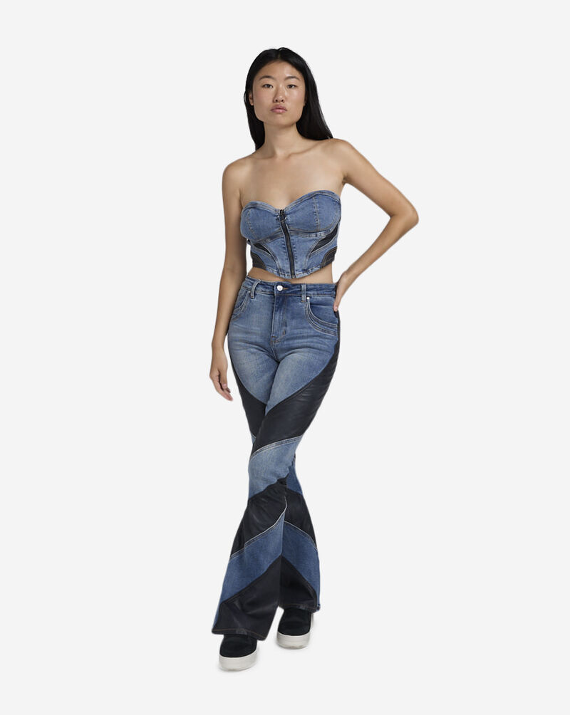 First Row Denim Flare Pants FRLD3004SN-MED Blue 4