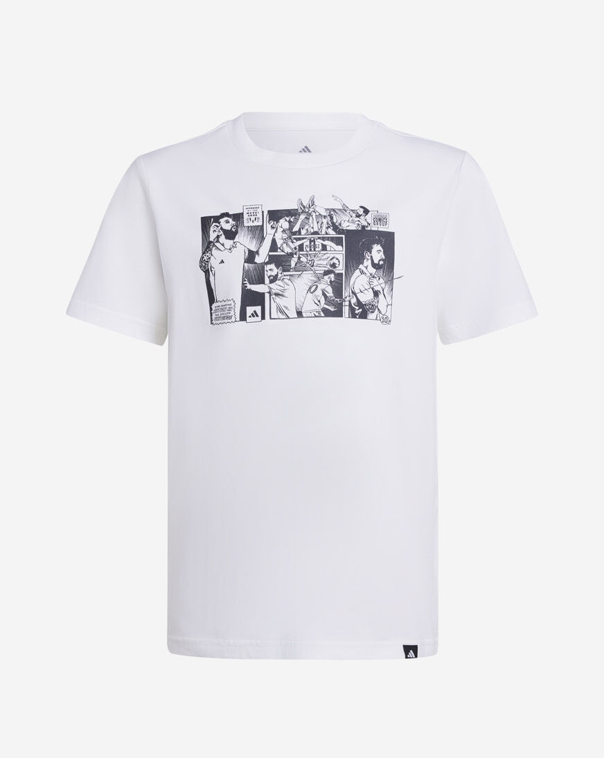 Shop adidas Kids' Messi Icon Graphic Tee JJ1412 white | SNIPES USA