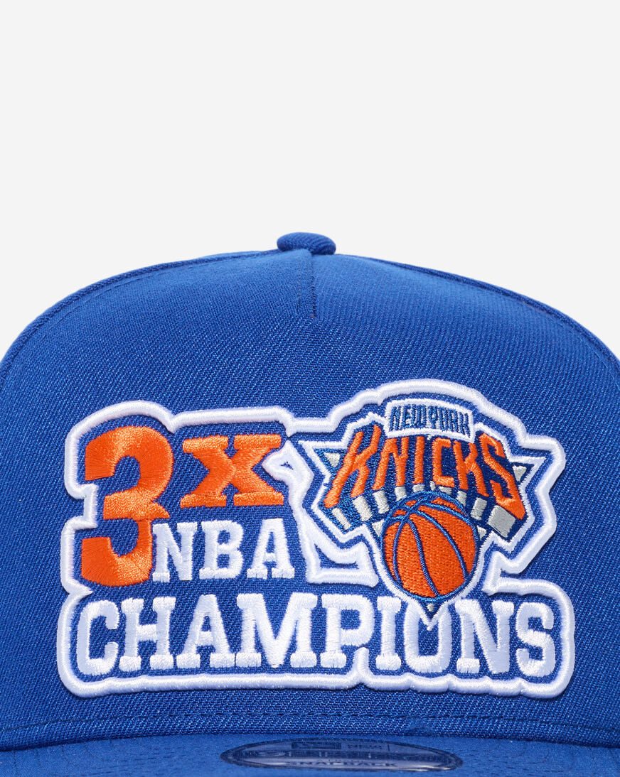 Shop New Era 9Fifty New York Knicks 3X Champs A-Frame Snapback Hat