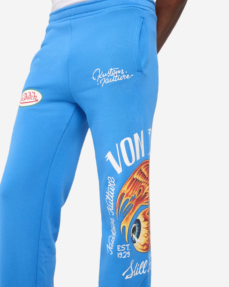 Von Dutch Eyeball Swirls Stacked Fleece Jogger VND3B0932 Blue 3