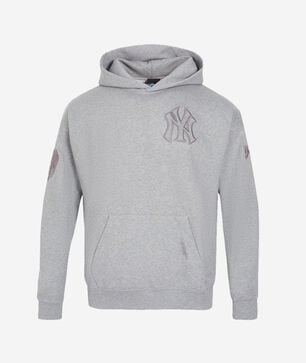 New York Yankees Neutral Drop Shoulder Fleece Pull Over Hoodie 
