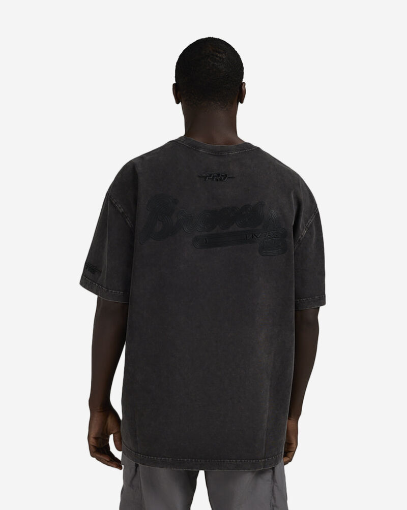 PRO STANDARD Atlanta Braves Washed Vanguard Tee LAB1315279-WBK Black 2