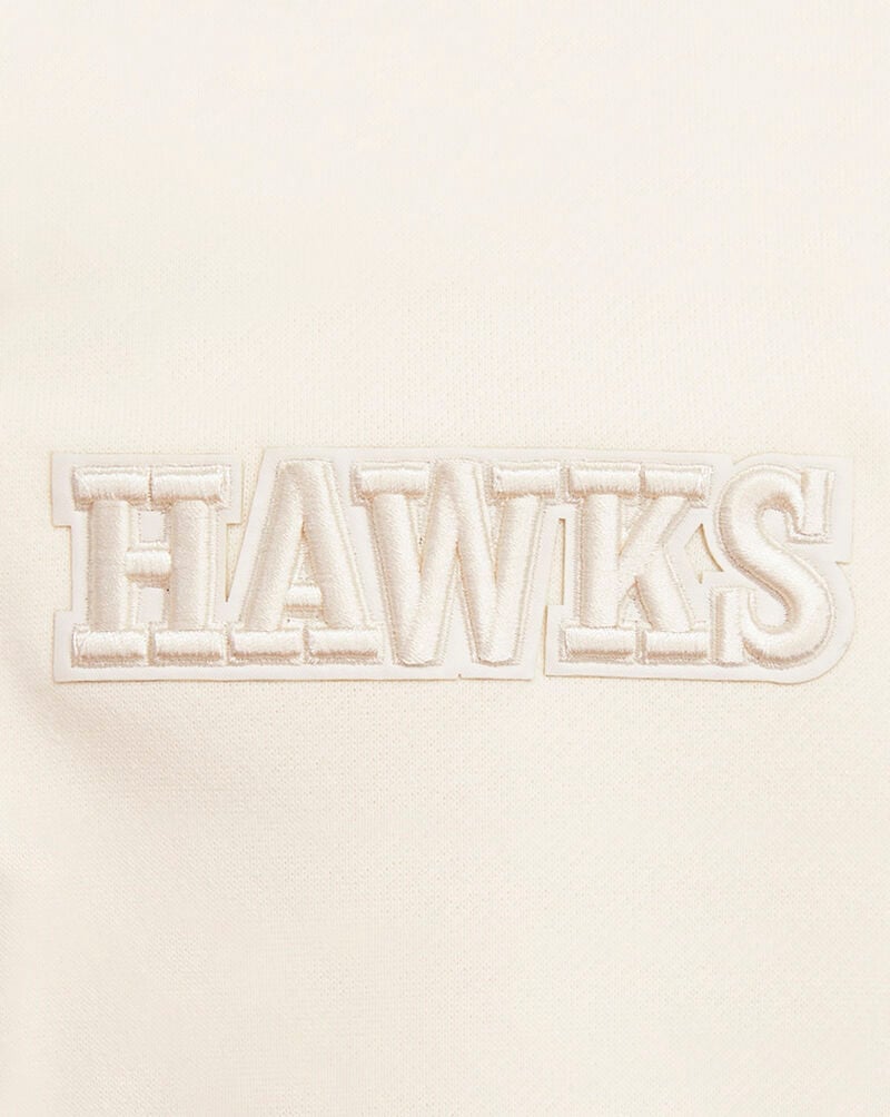PRO STANDARD Atlanta Hawks Neutral Drop Shoulder Fleece Crewneck BAH558169-EGG cream 4