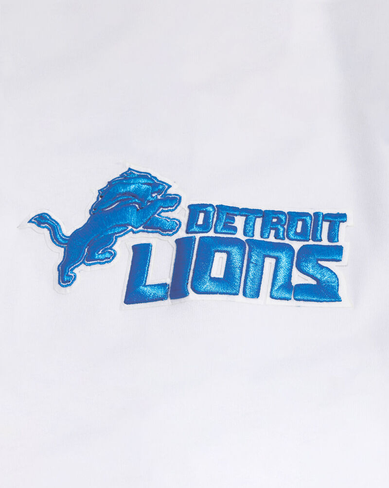 PRO STANDARD Detroit Lions Classic Chenille Double Knit Pull Over Hoodie FDL5410272-WHT White 2