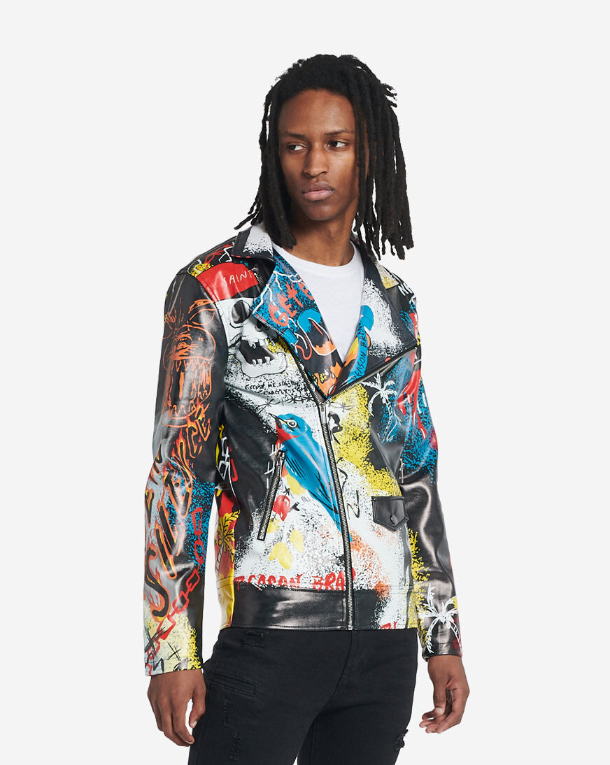 Shop Reason Move in Silence Moto Jacket RCF2228-MLT multi | SNIPES USA