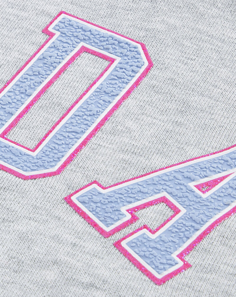 Jordan Big Kids' Blue Jeans and Bling Pullover Hoodie 45F193-G2H Grey 4