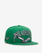 New Era 59Fifty Philadelphia Eagles Oversized Script Fitted Hat 60693581 Green 1