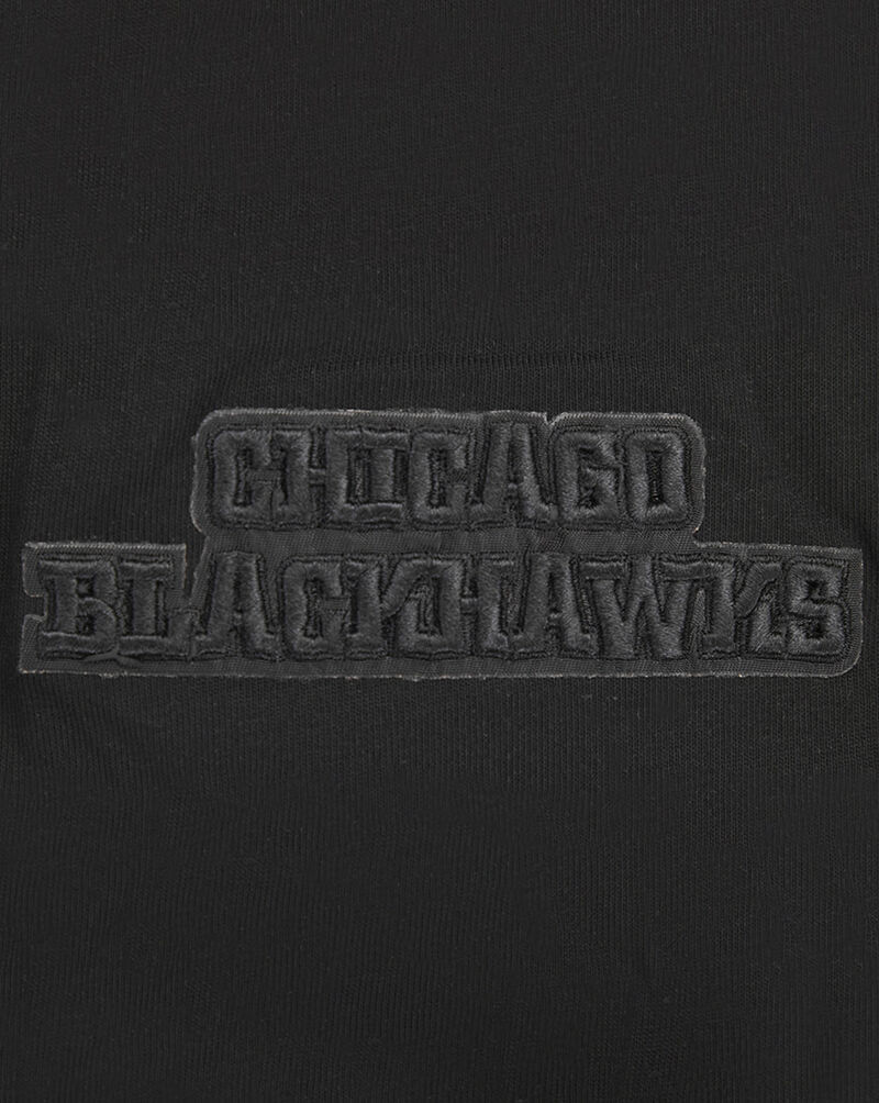 PRO STANDARD Chicago Blackhawks Neutral Drop Shoulder Tee HCB160988-BLK Black 4
