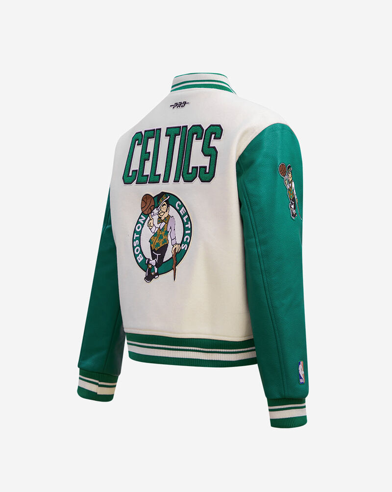 PRO STANDARD Boston Celtics Retro Classic W Rib Wool Varsity Jacket BBCH515508-EKG cream 3