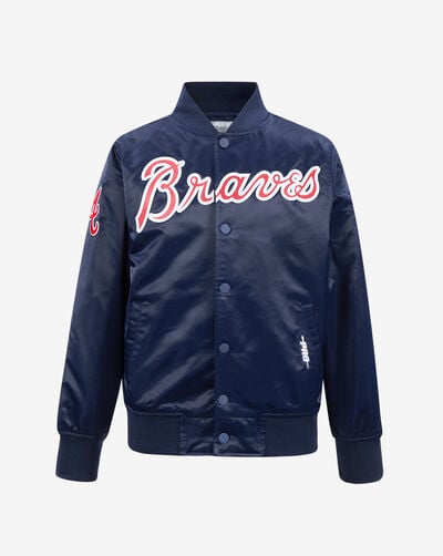 Big Kids' Atlanta Braves Classic Satin Jacket