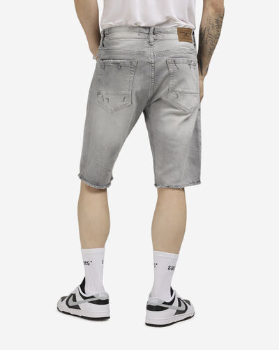 Distressed Denim Shorts