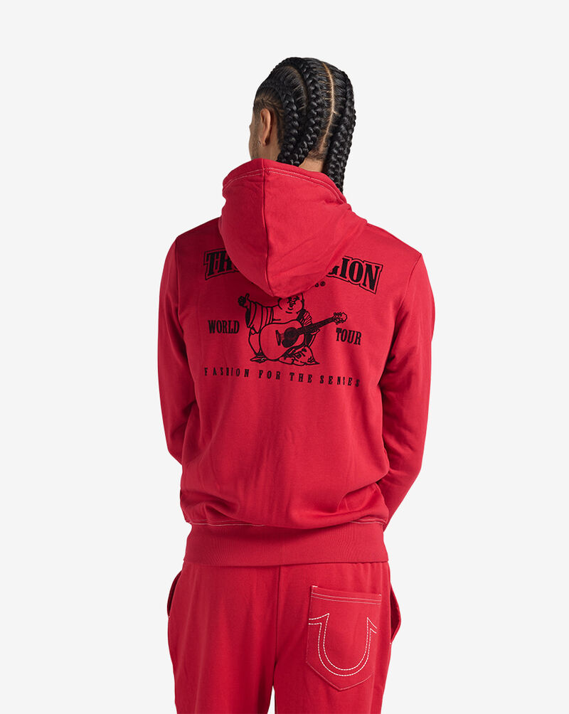 True Religion Buddha Zip Hoodie MA0B129MF3-RED Red 2