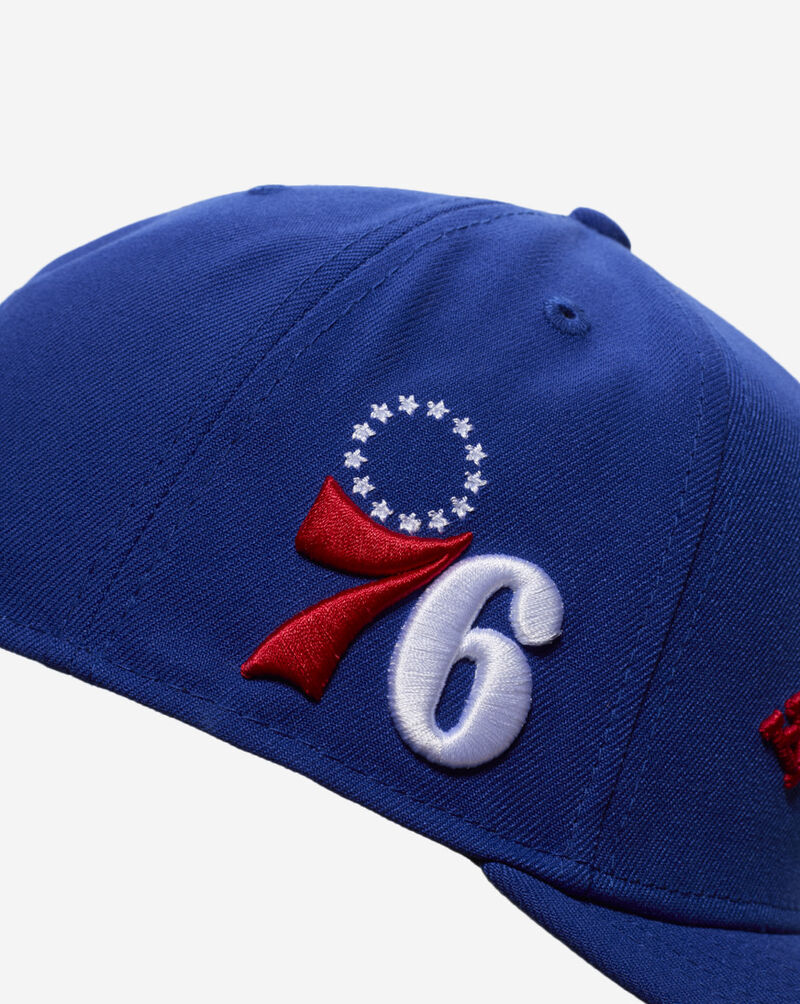 New Era 9Fifty A-Frame Philadelphia 76ers Upside Down Snapback Hat 70904237 Blue 2