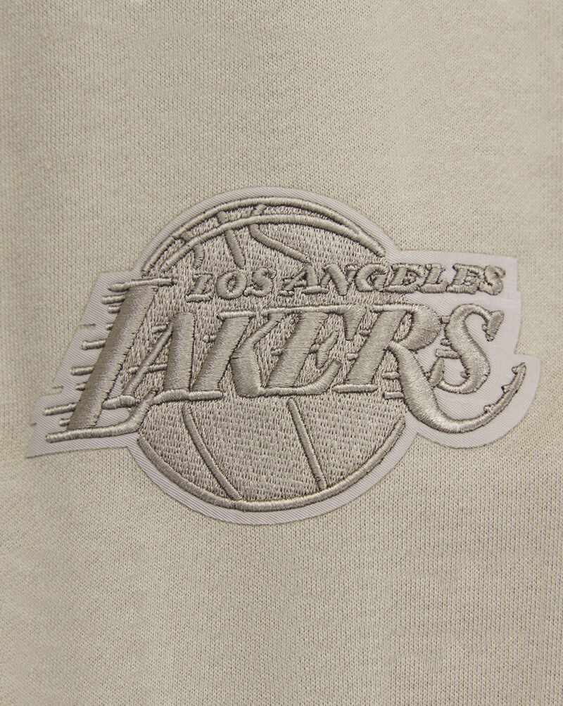 PRO STANDARD Los Angeles Lakers Neutral Drop Shoulder Fleece Crewneck BLL557340-TAU Beige 2