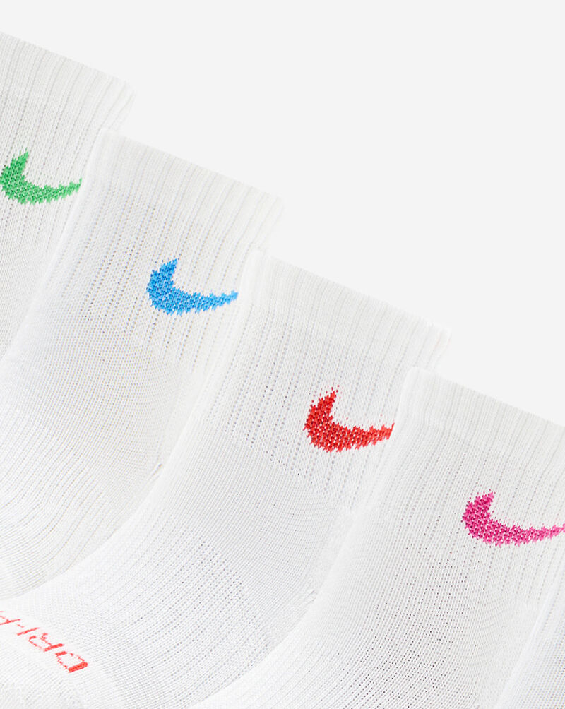 Nike Little Kids' Dri-FIT Performance Basics 6Pk Quarter Socks UN0018-F68 Multi 2